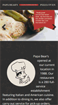 Mobile Screenshot of pizzaovenpapabears.com