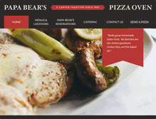 Tablet Screenshot of pizzaovenpapabears.com
